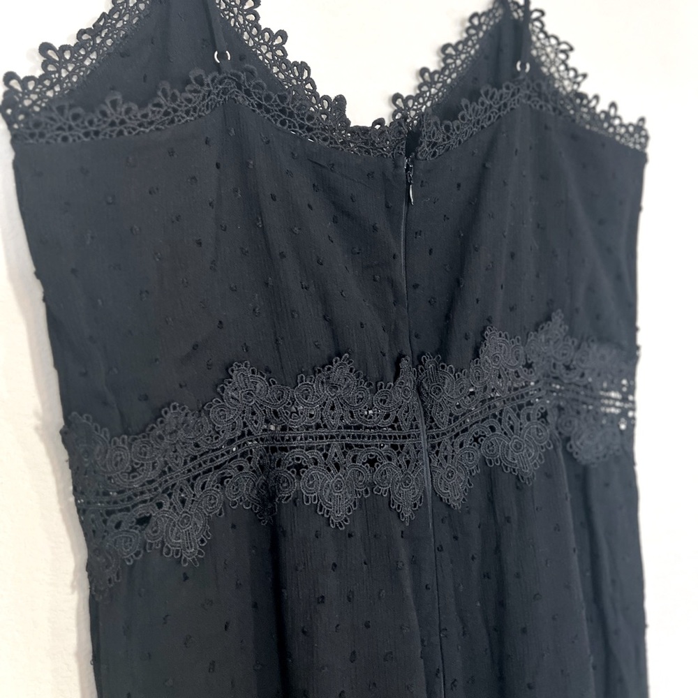 Lulus Leeta Black Swiss Dot Lace Wide-Leg Jumpsuit| large - Picture 4 of 8